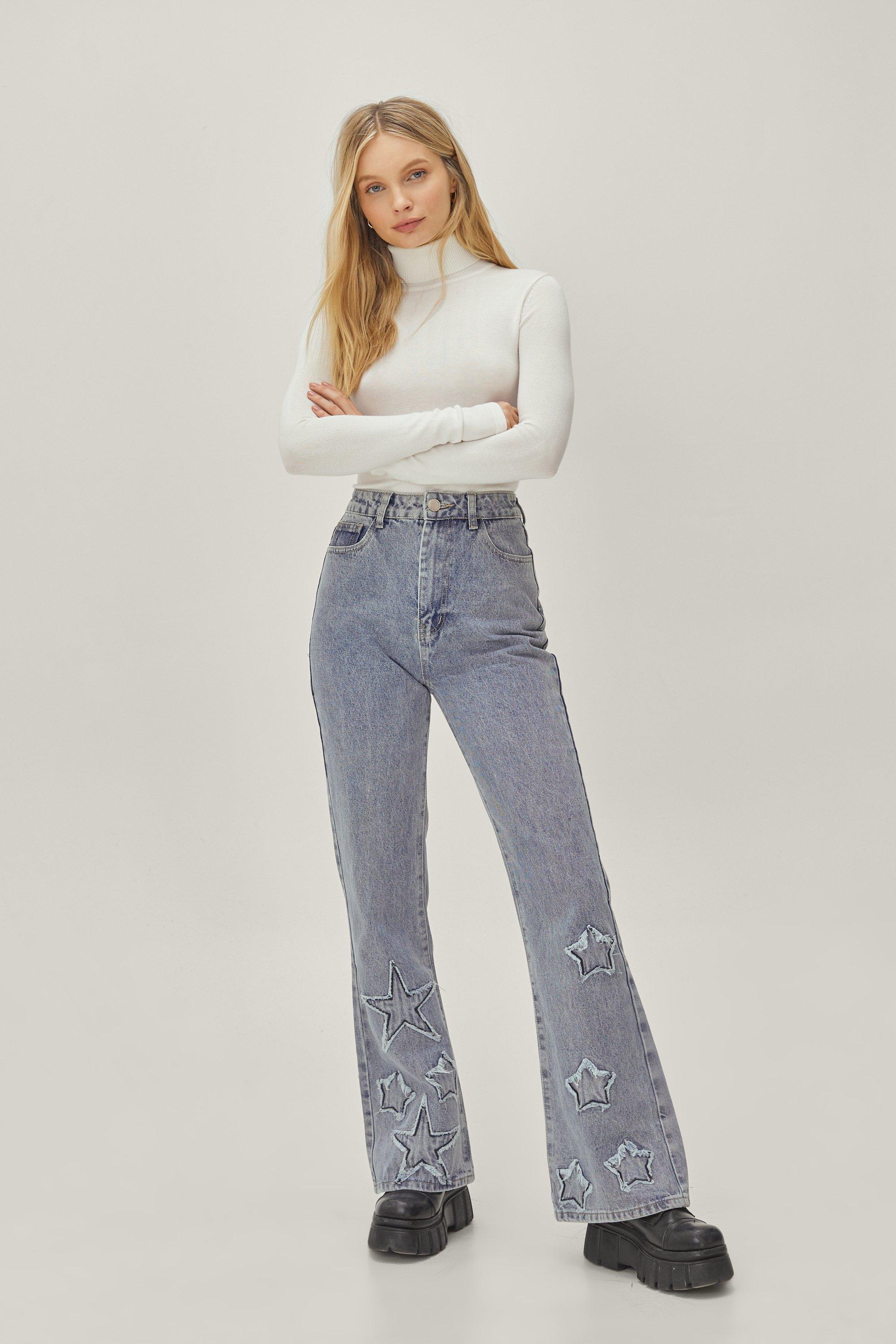 Bell bottom jeans with on sale stars